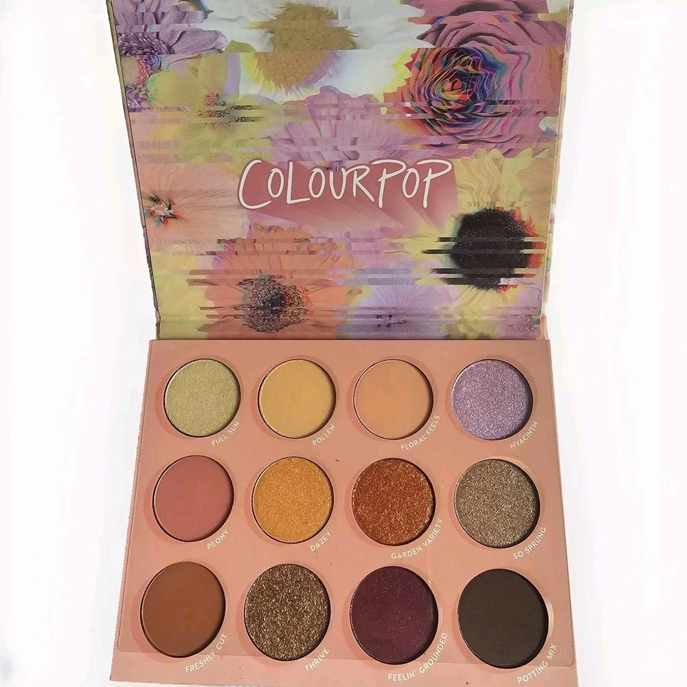 ColourPop Heavy Petal Eyeshadow Palette 12-Pan Floral Warm Tones Makeup 12g